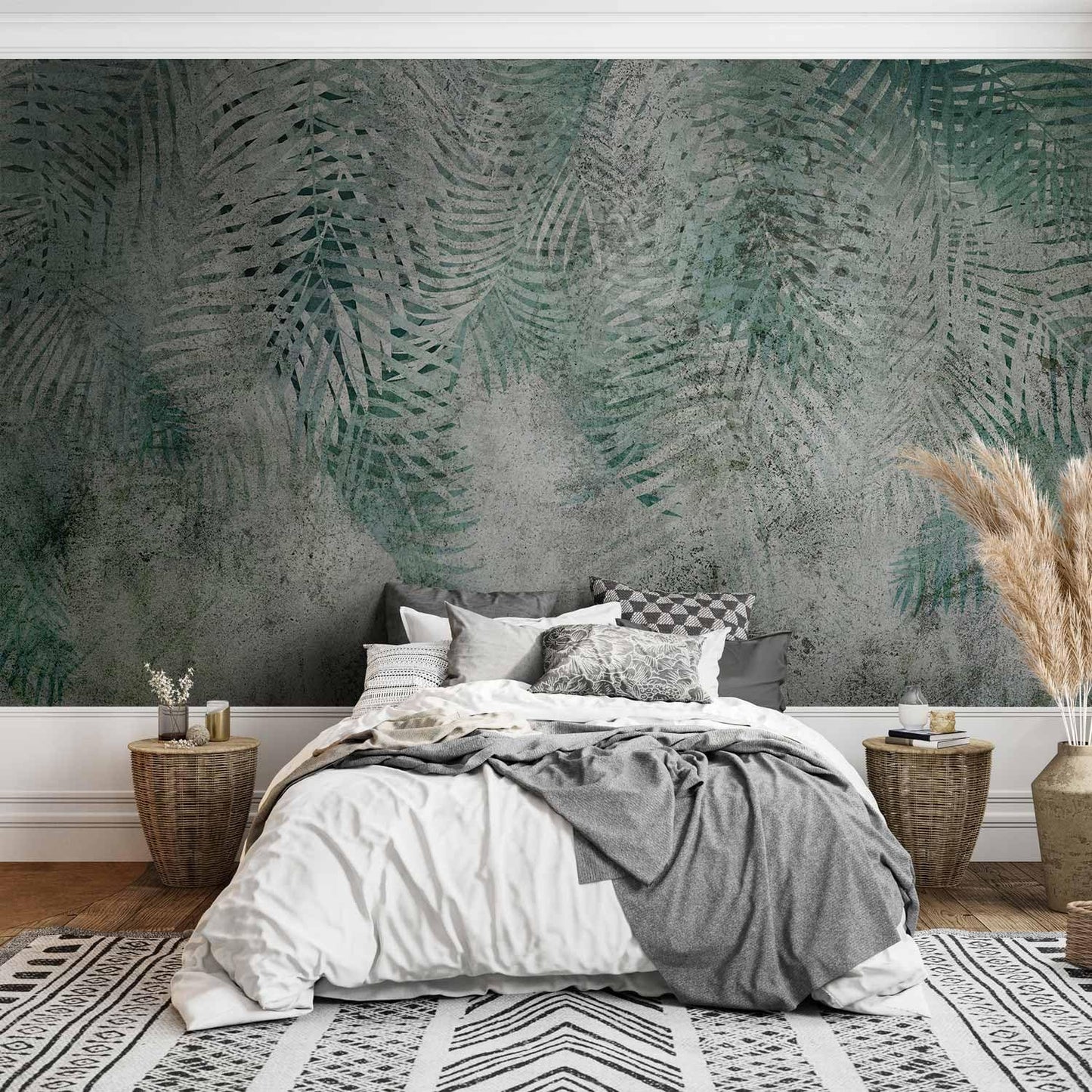 artgeist Wall Mural Leaves 157"x110"XXL Non-Woven Wallpaper Fleece Wall Decor Photo Print Picture Image Design Nature Botanical Plants Palm Abstract b-C-0861-a-a