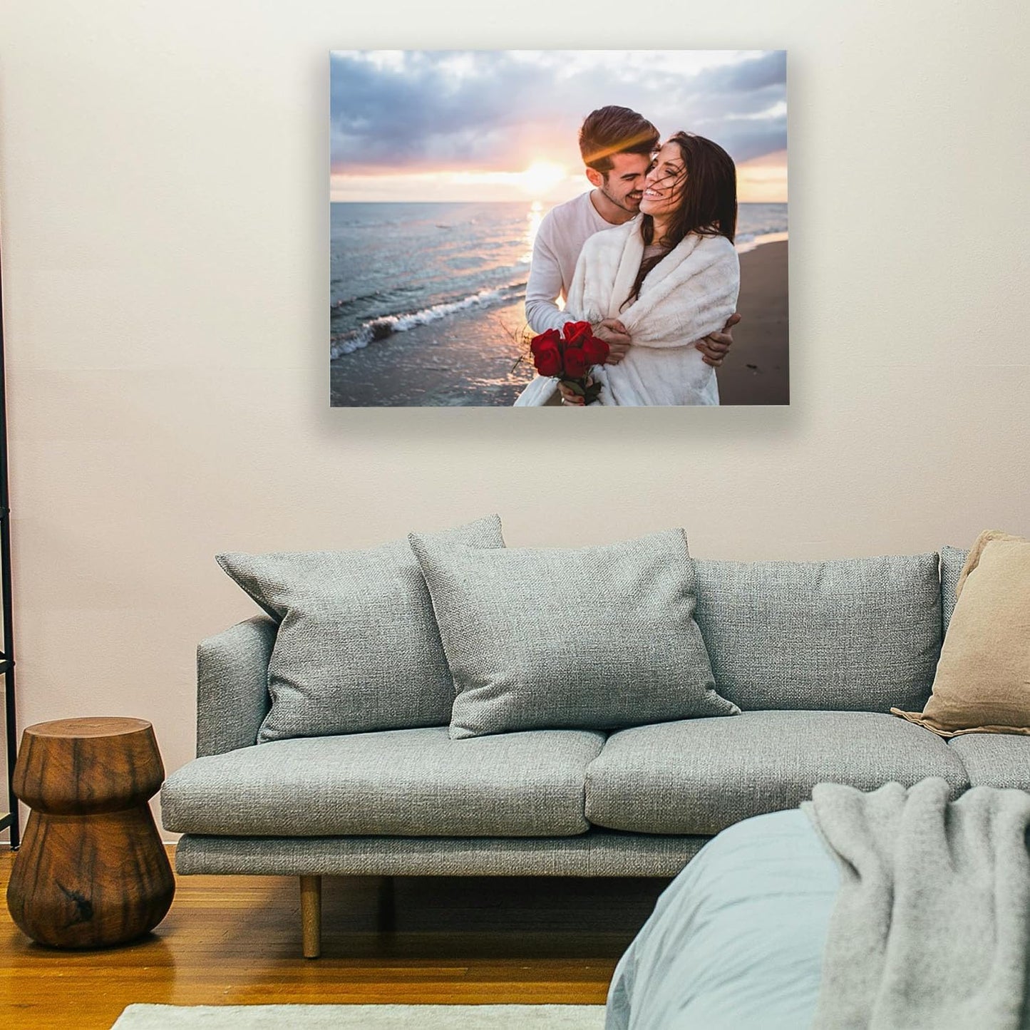 Custom Framed Canvas Prints With Your Photos-Personalized Picture To Canvas Wall Art ，Home Decoration Gifts Holiday Gifts
