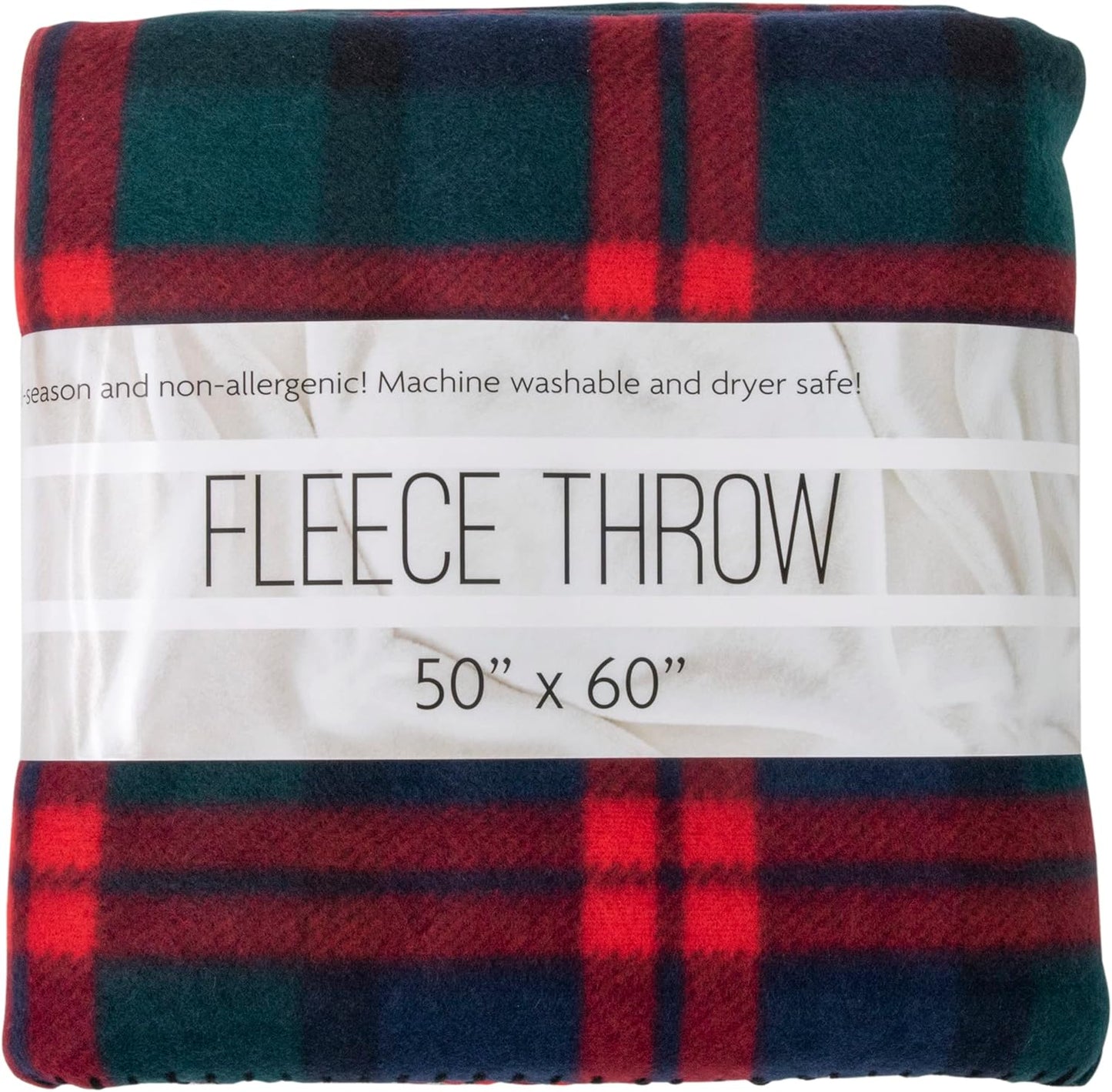50x60 Throw Blankets, Plaid Fleece Throw Blankets for Bedroom, Couch, Livingroom, Chair, Pets, Outdoors