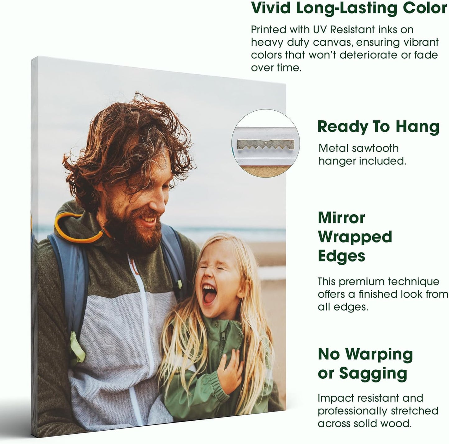 Custom Canvas Prints with Your Photos – Personalized Picture To Canvas Wall Art, Perfect for Home Decor, Gifts & Keepsakes, Ready to Hang (8" L x 8" W x .75”D, Brazillian Barnwood)