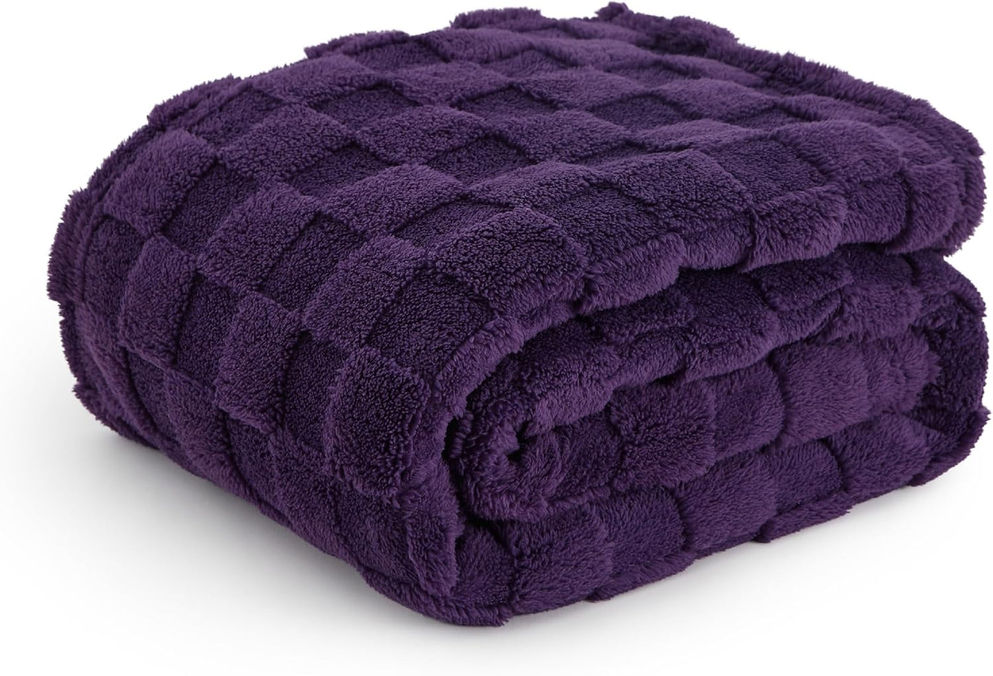 Bedsure GentleSoft Twin Blanket for Bed Purple - Super Soft Cozy Blankets for Women Men Girls, Cute Fuzzy Fleece Throws for Bedroom Couch, 60x80 Inches
