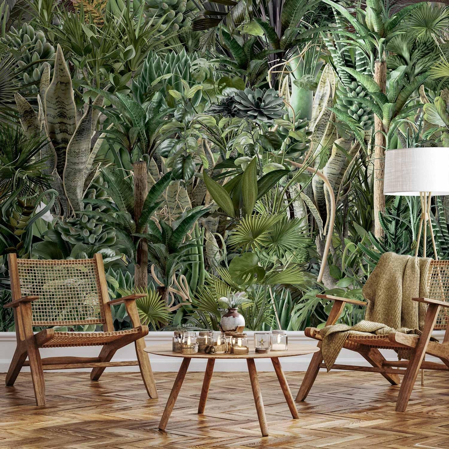 artgeist Wall Mural Leaves 138x101 in - XXL Non-Woven Wallpaper Fleece Wall Decor Photo Print Picture Image Design Plants Abstract Nature Botanical b-C-0858-a-a