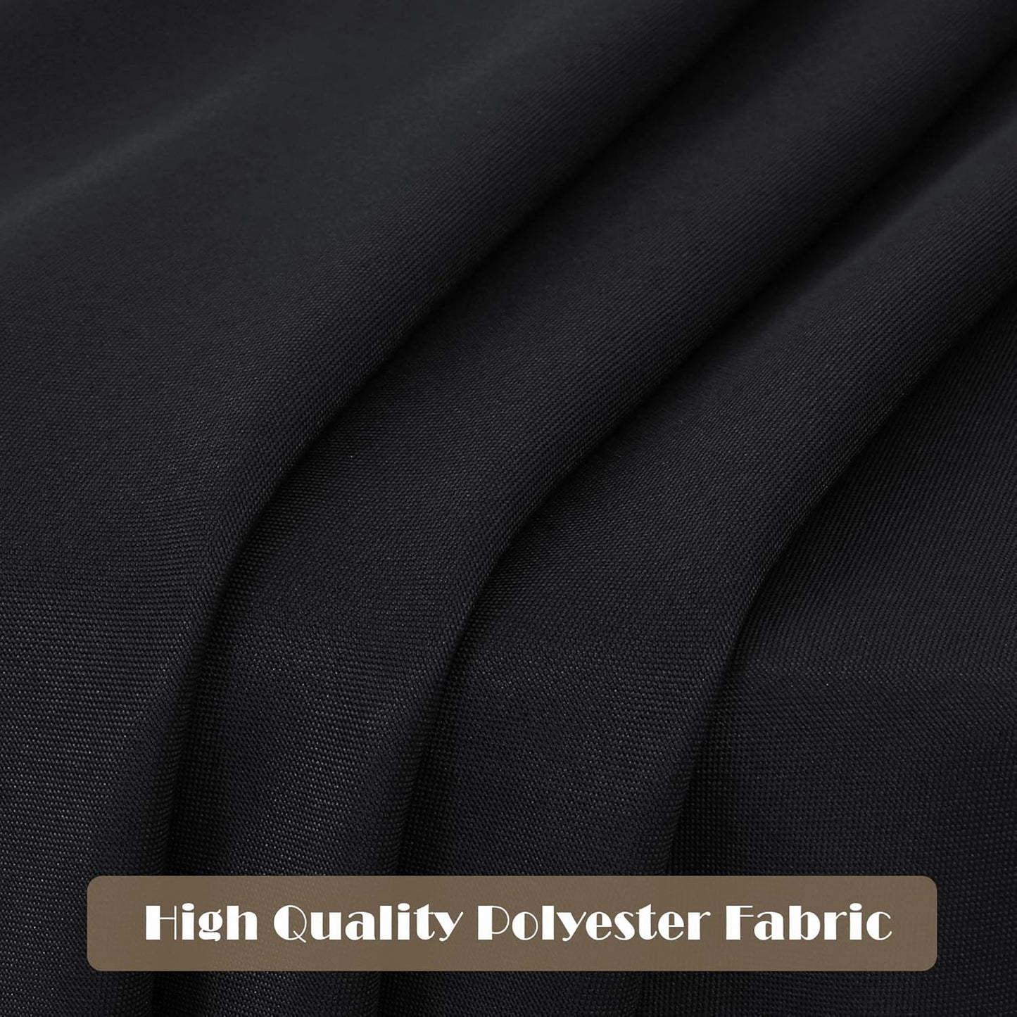 sancua 8 Pack Black Tablecloth 60 x 84 Inch, Rectangle Table Cloth for 4ft Tables - Stain and Wrinkle Resistant Washable Polyester Table Cover for Dining Wedding Banquet Party Buffet Restaurant