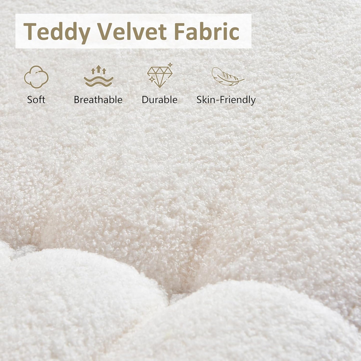 Bean Bag Chair, Oversized Loveseat Fireside Chair for Adults, 2 Seater with Memory Foam Filled, Lazy Sofa Lounge Floor Sofa for Living Room, Bedroom, Office, No Assembly Required. (Beige)