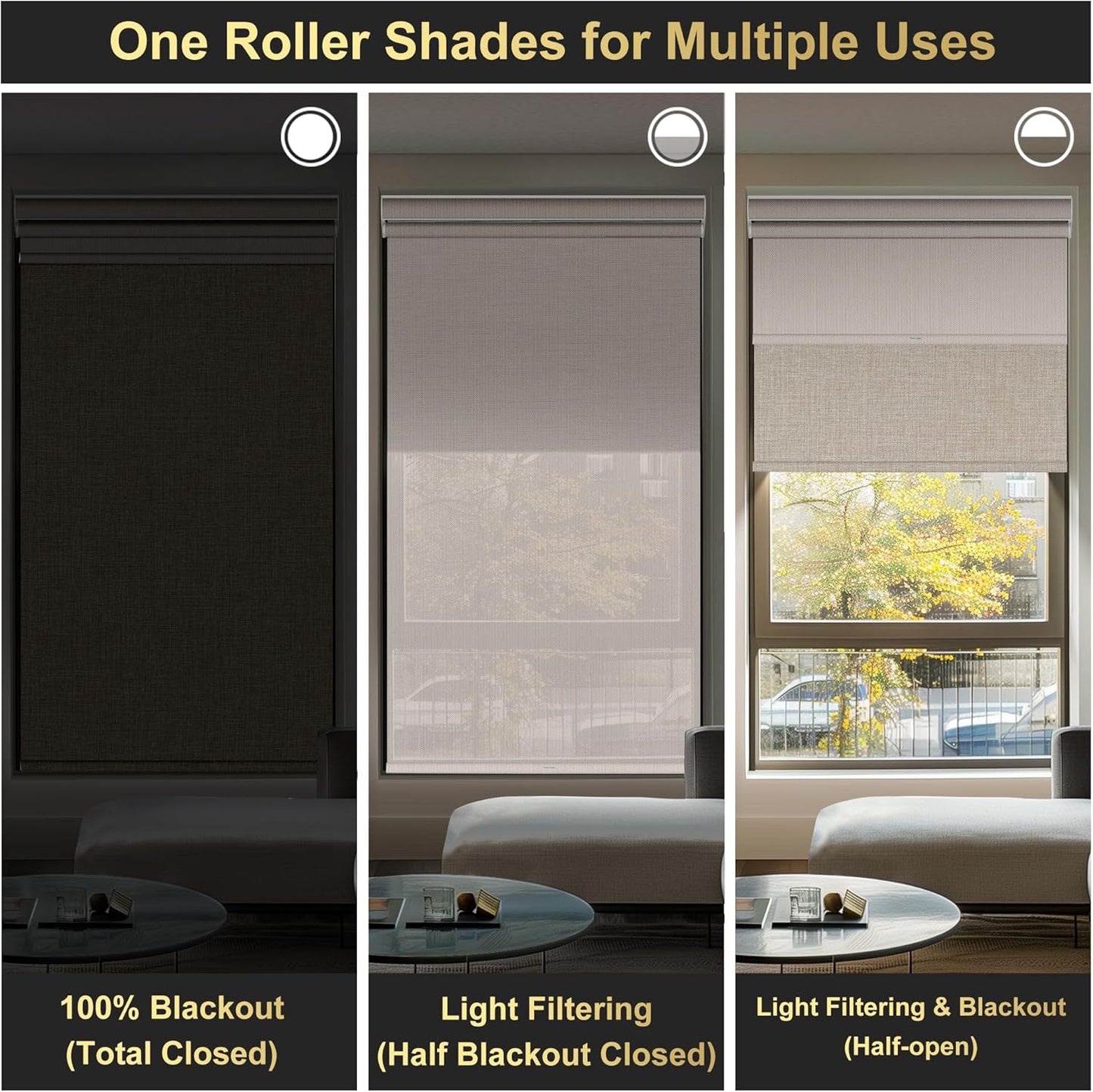BERISSA Cordless Dual Roller Shades With Cassette Valance, Blackout and 5% Light Filtering, Day and Night for Home Office, Linen Pink, Custom Sizes