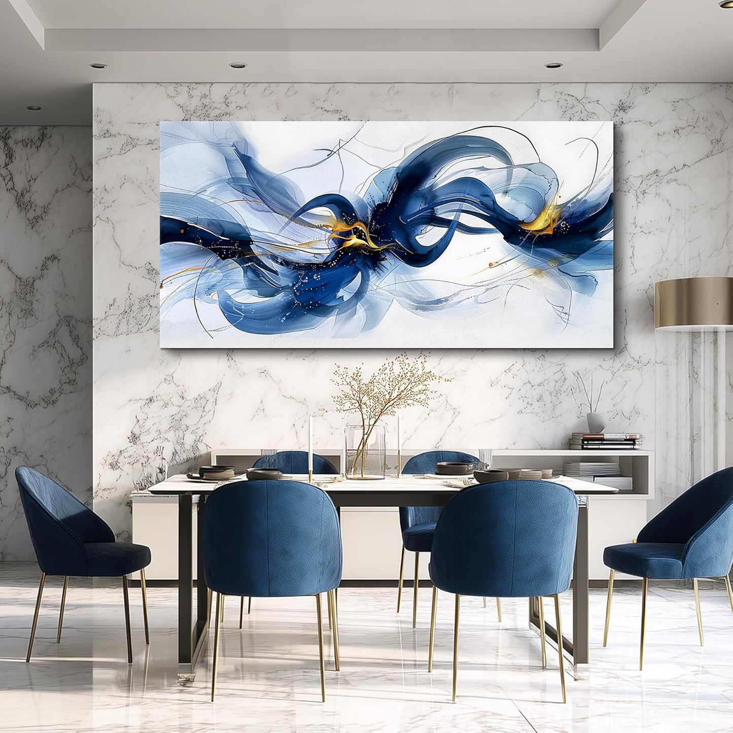 FUHAIHUA Canvas Wall Art For Living Room Large Wall Decor For Office Bedroom Decorations Abstract Ink Painting Artwork Room Wall Mural Aesthetic Home Decor 30x60 In