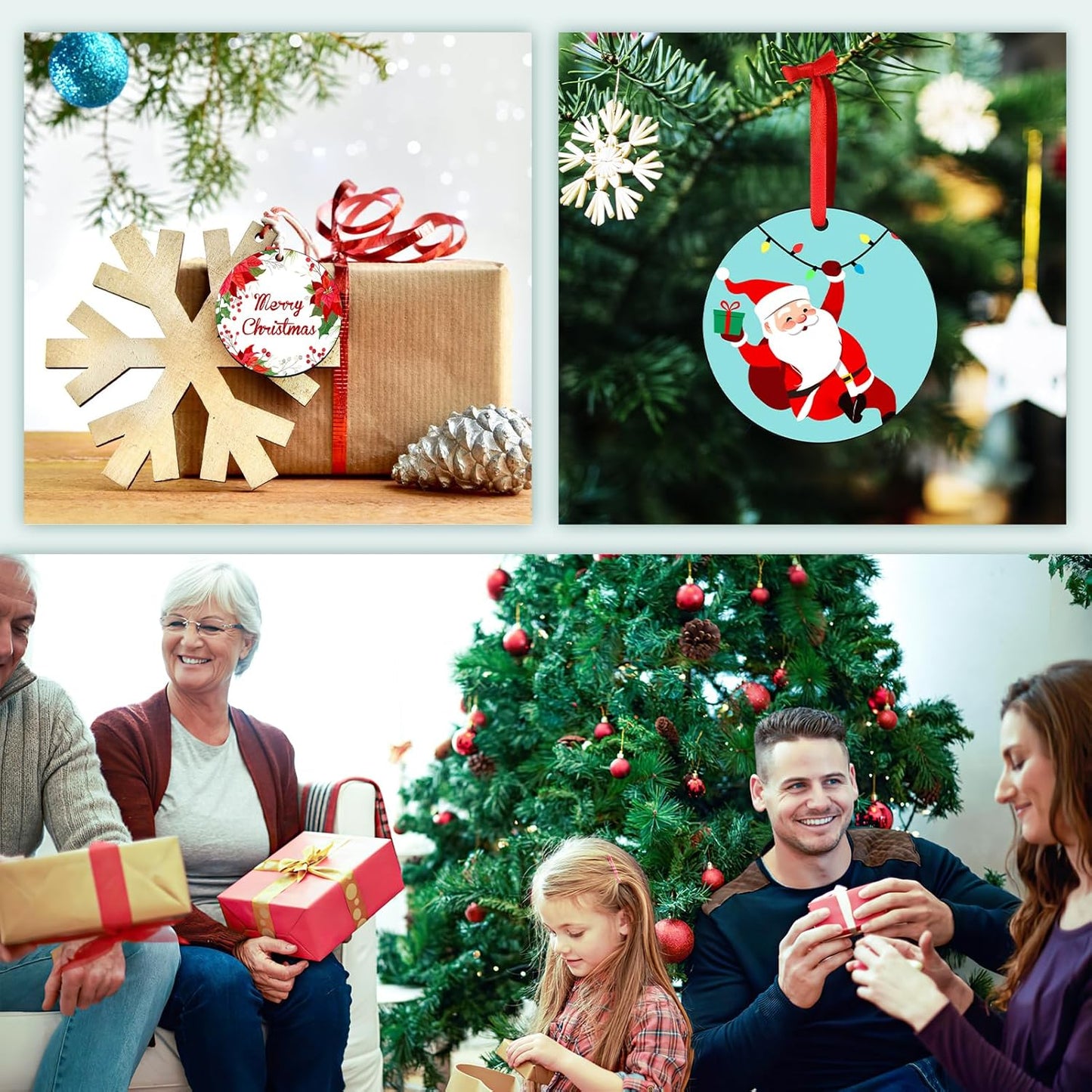 Personalized Christmas Ornaments 2025 Customized with Photo Text Ornament Keepsake Pet First Christmas Ornament Bulk Custom Wooden Xmas Tree Decorations, Wood Round