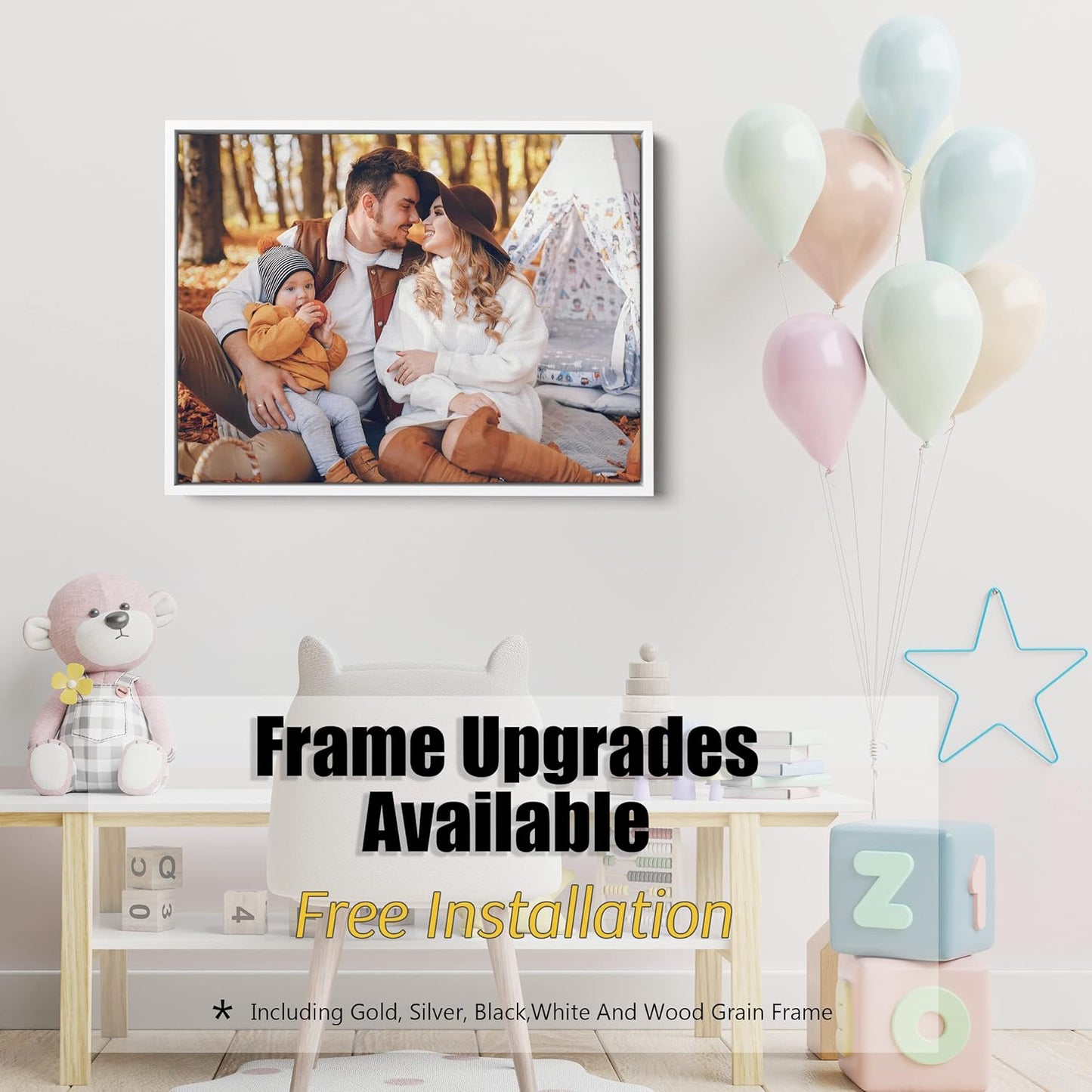 Custom Canvas Prints With Your Photos - Personalized Photo Gifts Framed Canvas Wall Art - Floating Frames & Gift Wrapping Available (8" Wx6 H)