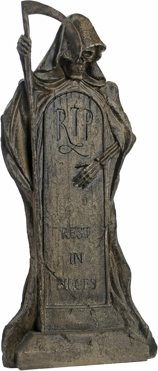 Design Toscano Rest in Pieces Grim Reaper Tombstone Statue