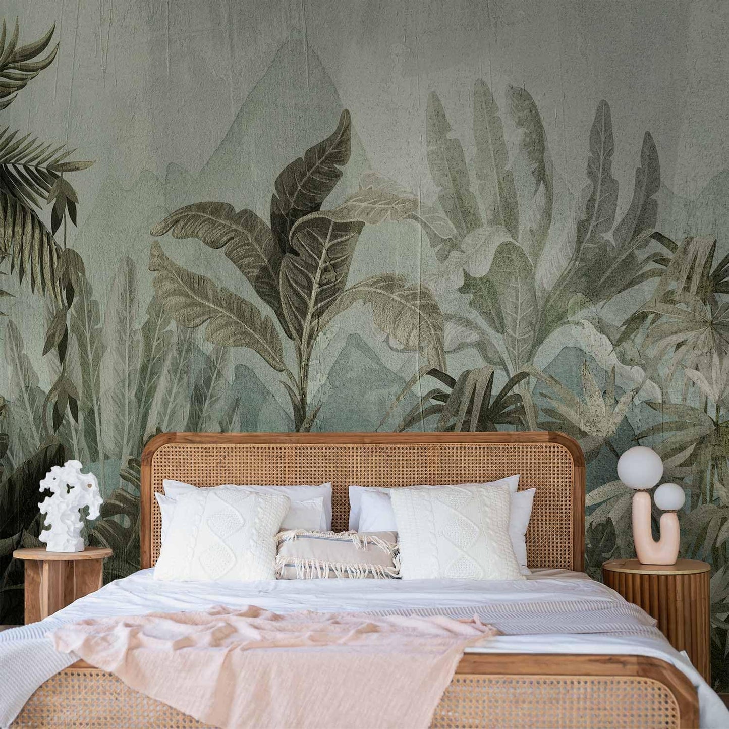 artgeist Premium Wall Mural Leaves 138x101 in - XXL Non-Woven Wallpaper Fleece Wall Decor Photo Print Picture Image Design Nature Botanical Plants Palm Abstract b-C-0854-a-a