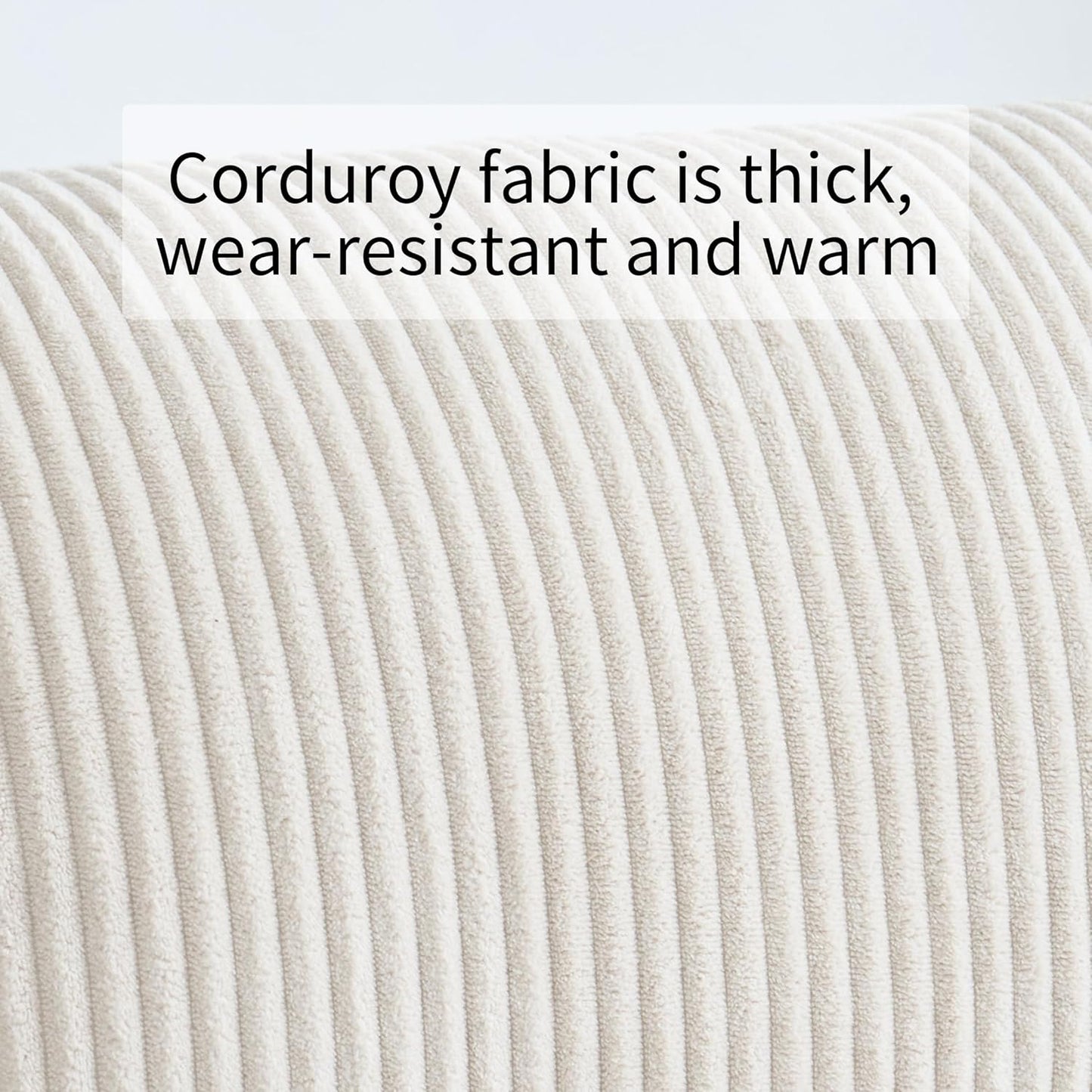 Lift Recliner Chair for Adults with Massage and Heating, Power Lift Recliner Chairs for Elderly, Corduroy Fabric Reclining Chair with USB &Type-C Port, Cup Holders, L6111 (Beige)