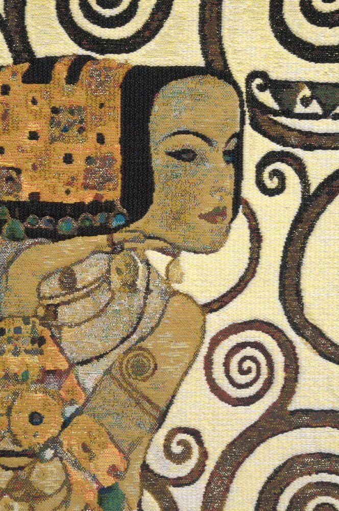 C Charlotte Home Furnishings Inc Lebensbaum Expectations Cushion Cover | Pure Cotton Decorative Cushion Case | Cushion Cover for Indoor Use | 17x17 Inch Cushion Cover for Living Room I By Gustav Klimt