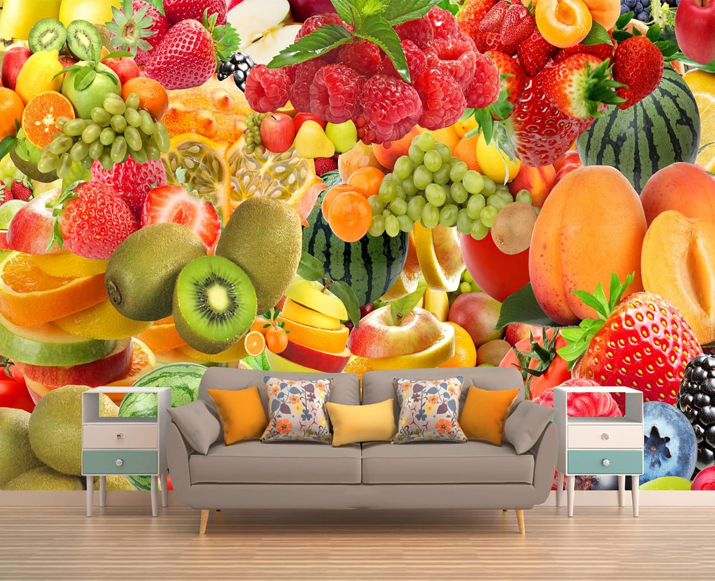 Fruit Cocktail Wall Mural Wallpaper 178" x 117"