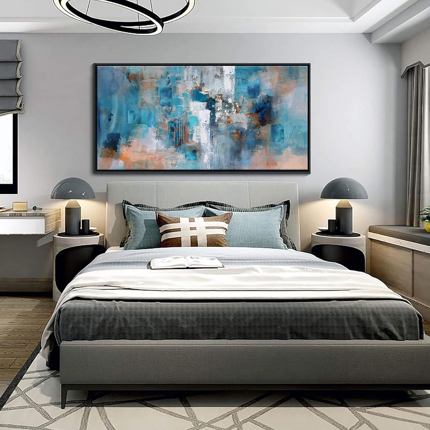 Framed Wall Art for Bedroom Large Abstract Wall Art Wall Pictures for Living Room Canvas Wall Art for Living Room Bathroom Decor 20x40 Inches