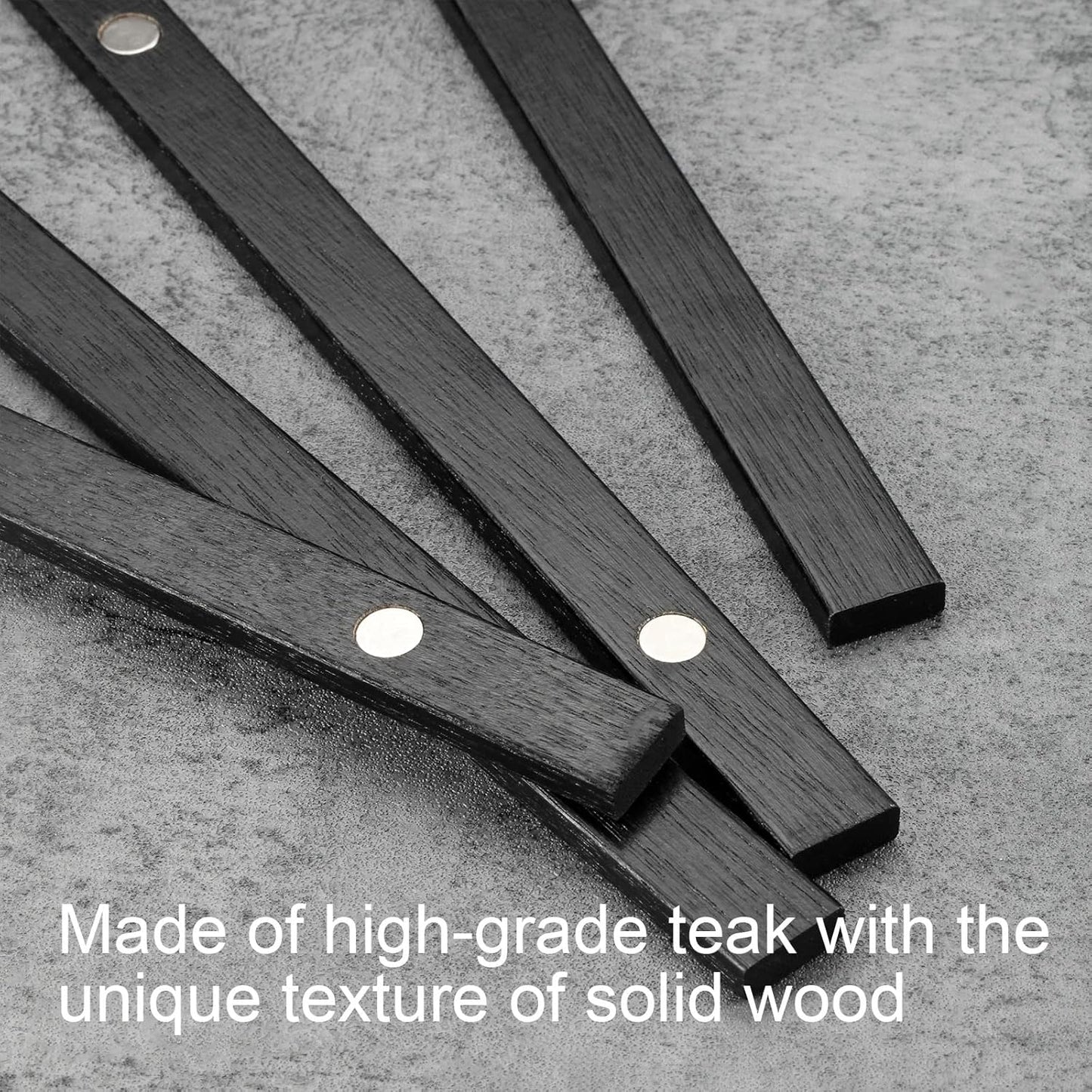 FALAMON Magnetic Poster Hanger Frame, 18x12 18x24 18x28 Teak Wood Magnet Poster Frame for Posters, Prints, Photos, Pictures, Maps, Scrolls, and Canvas Artwork(Black, 18")