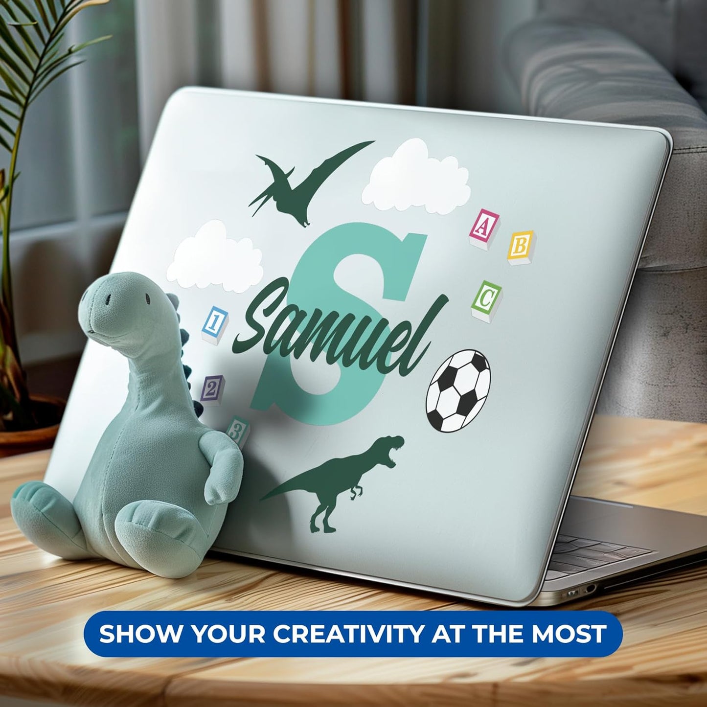 CRYPTONITE Multiple Font Personalized Name & Initial Vinyl Wall Decals I Nursery Wall Decal for Baby Boy & Girl Decoration I Stickers for Kids I Multi-Size with Glitter Optional