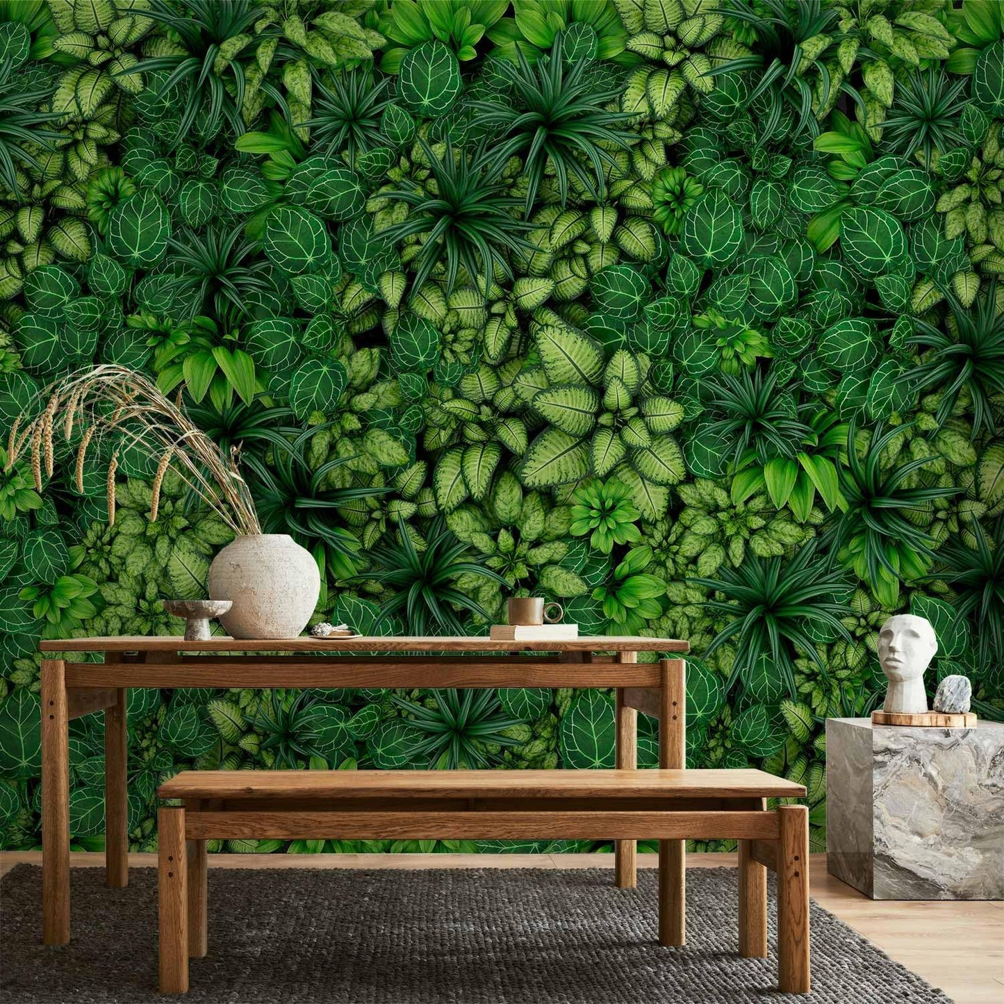artgeist Wall Mural Plants 138x101 in - XXL Non-Woven Wallpaper Fleece Wall Decor Photo Print Picture Image Design Nature Botanics Tropical Leaves b-B-0601-a-a