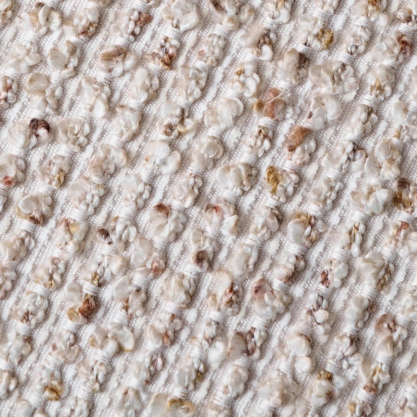 Striped Throw Pillow Covers 16x16 Set of 2 Beige Textured Boucle Chic Morden Boho Accent Farmhouse Square Decorative Couch Pillow Covers for Home Decor Bed Sofa Living Room