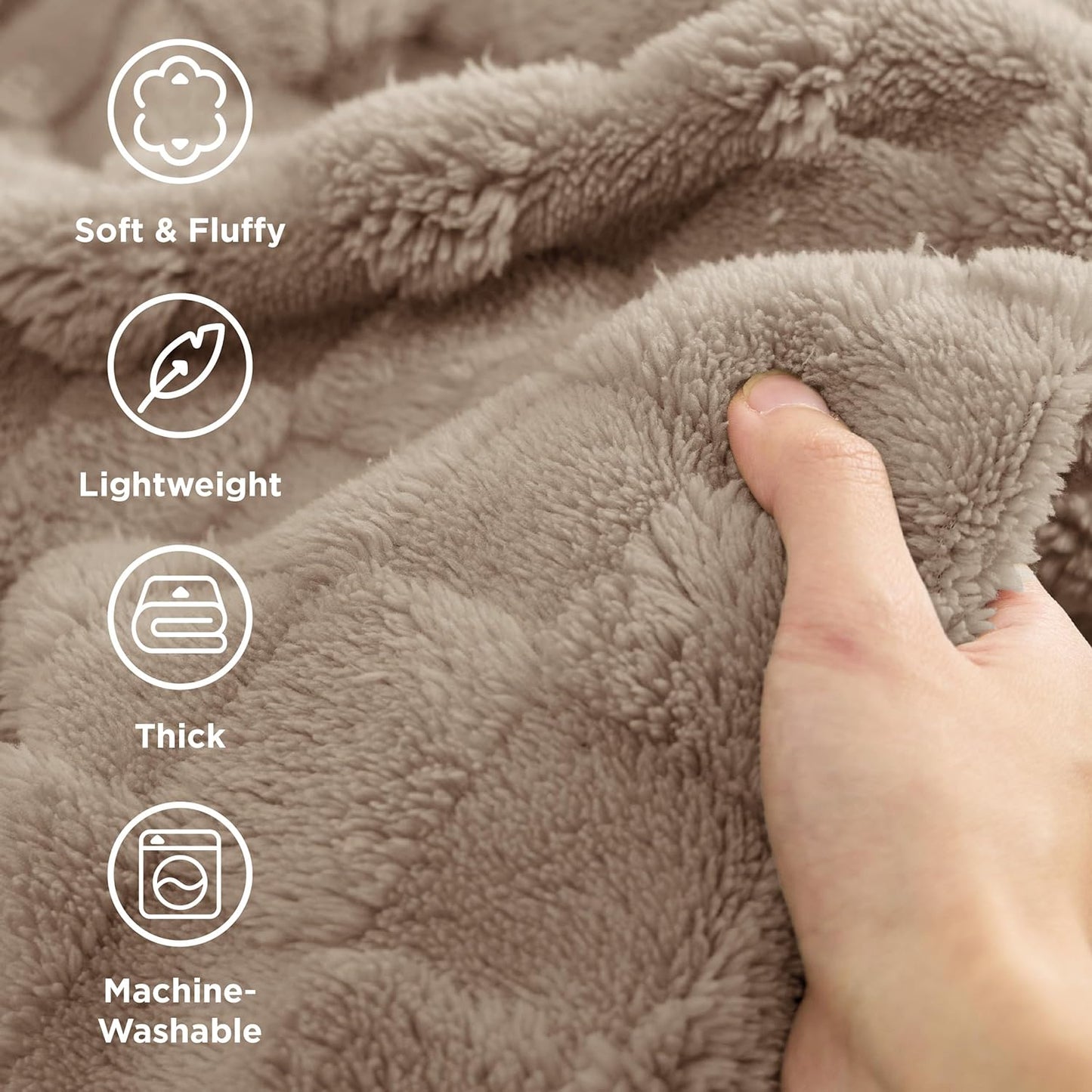 Bedsure GentleSoft King Size Blanket for Bed - Super Soft Cozy Blankets for Women Men Girls, Large Fuzzy Fleece Throw for Bedroom Decor, Light Taupe,108x90 Inches