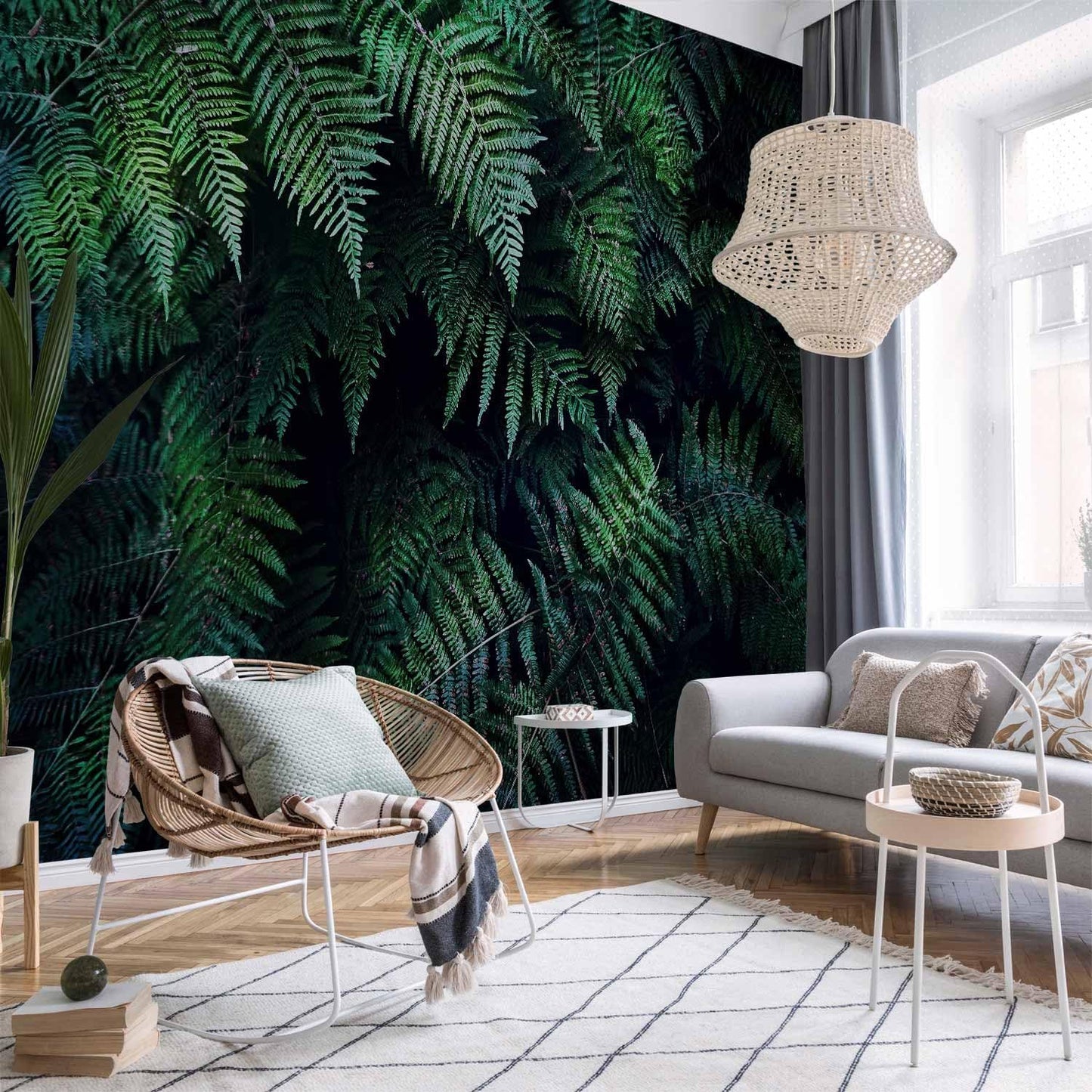 artgeist Premium Wall Mural 3D Effect 98x69 in - XXL Non-Woven Wallpaper Fleece Wall Decor Photo Print Picture Image Design Home Tropical Leaves b-C-0564-a-a