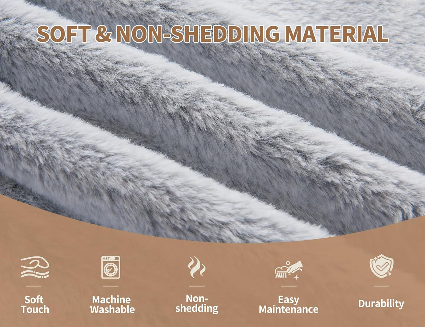 Boho Ottoman Living Room Furniture 20"x15" Large Round Ottomans Pouf Couch Foot Rest Grey Pouf Ottoman Foot Rest with Foam Chunk Filling Pouffe Ottomans Stuffed Foot Rest Poufs for Couch