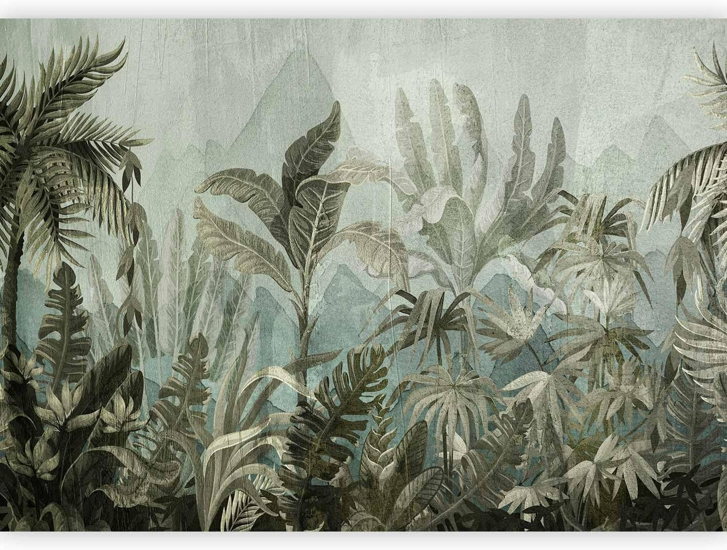 artgeist Premium Wall Mural Leaves 177x124 in - XXL Non-Woven Wallpaper Fleece Wall Decor Photo Print Picture Image Design Nature Botanical Plants Palm Abstract b-C-0854-a-a