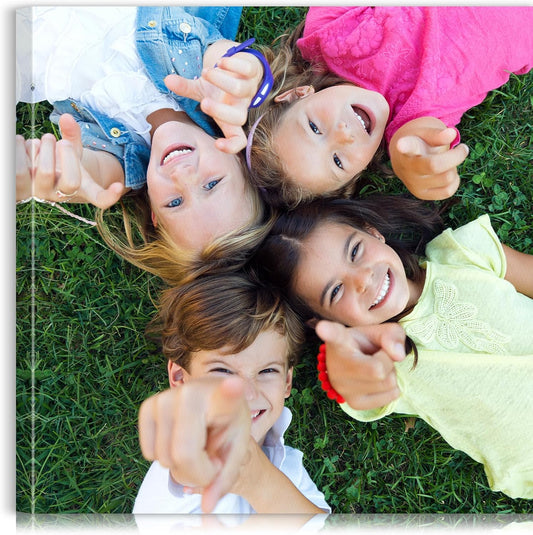 Custom Canvas Prints with Your Photos - Personalized Pictures Print, Customized Photo Gifts, Wall Art Poster Canvas Printing for Wedding, Family, Baby, Pets, Home Office Decor, Wrapped Frame 20x20