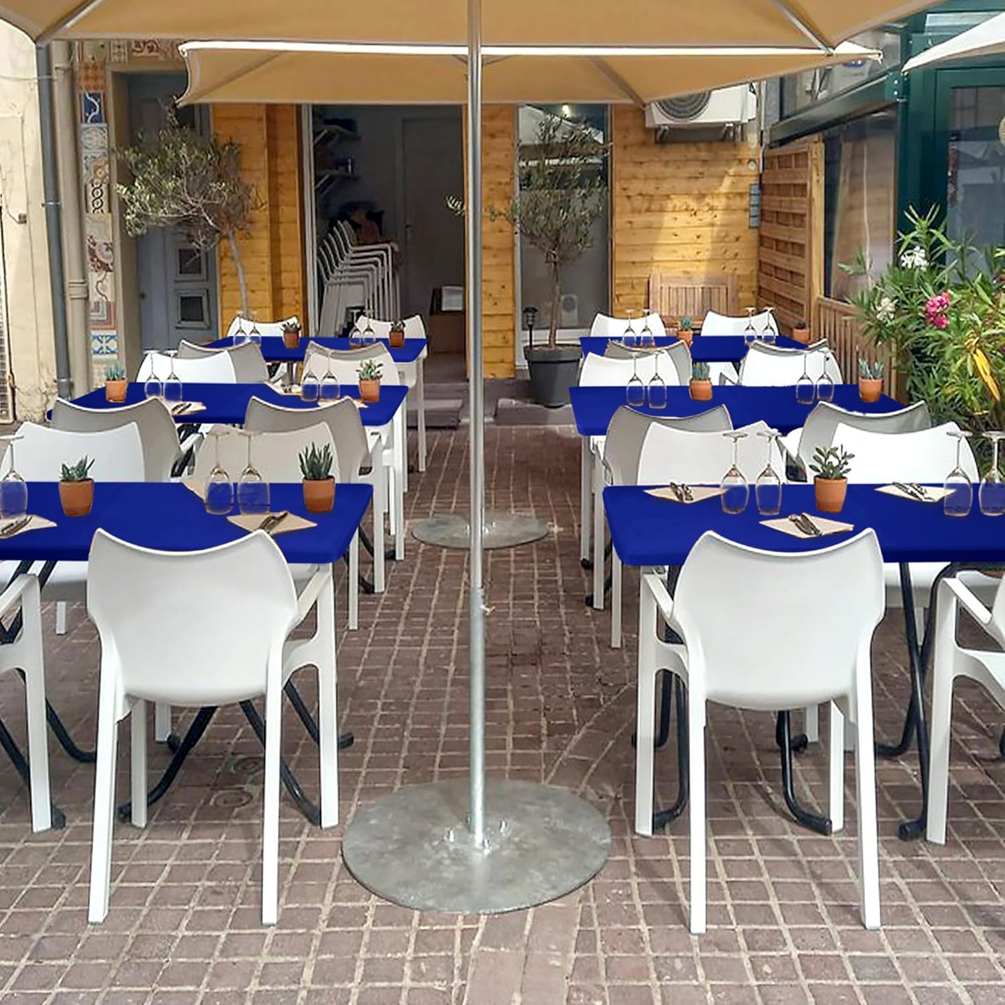 4ft Stretch Table Cover Fitted-6 Pack Royal Blue Spandex Table Cloths-Stretchy Elastic Folding Table Cloths 4ft for Outdoor Picnic Camping Dining Room Patio Kitchen Banquet Party Craft Show