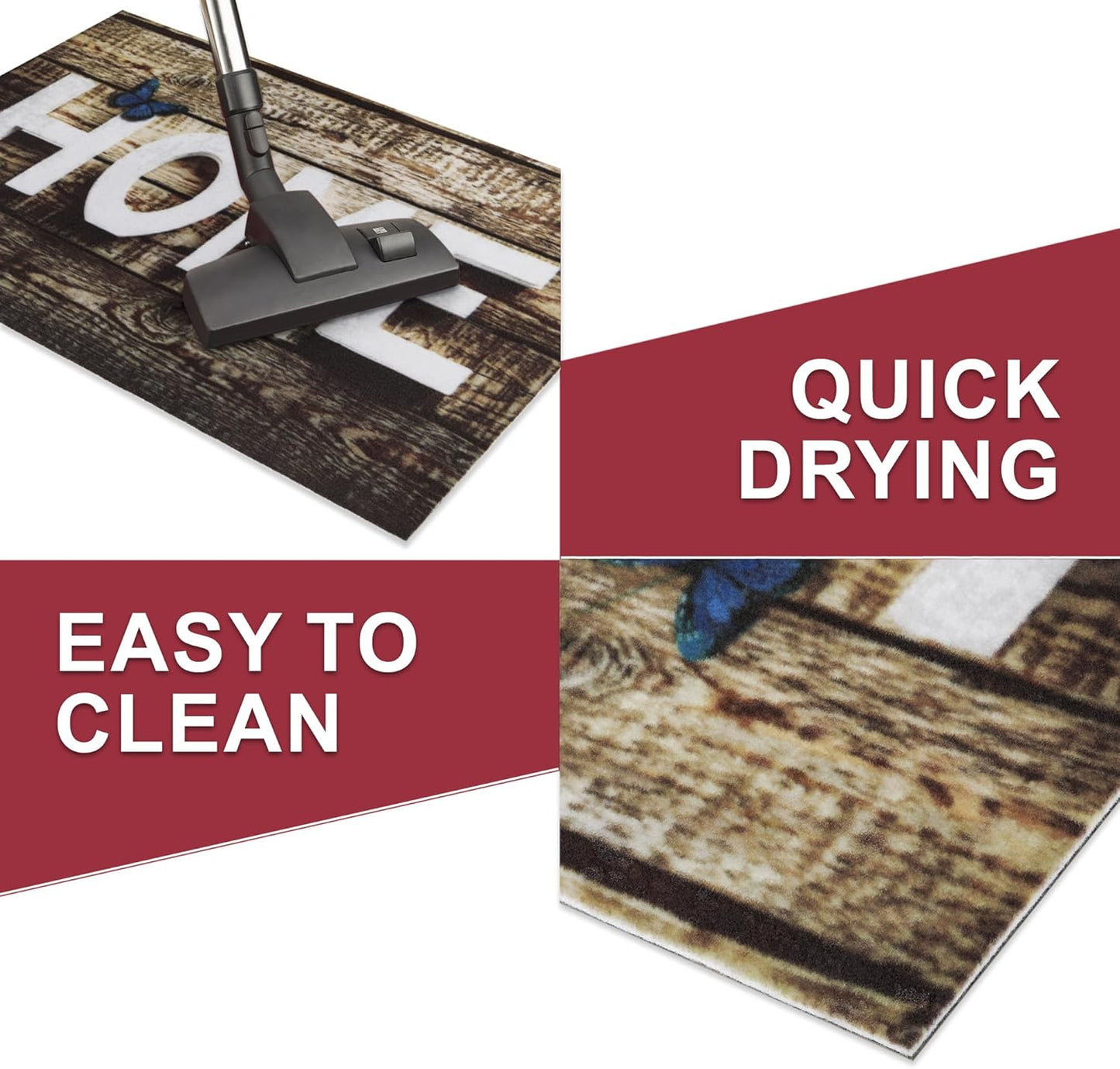 Floor Mat - for Indoor and Outdoor Use - Doormat - Non-Slip - Front Door Shoe Scraper - Size: 17x29