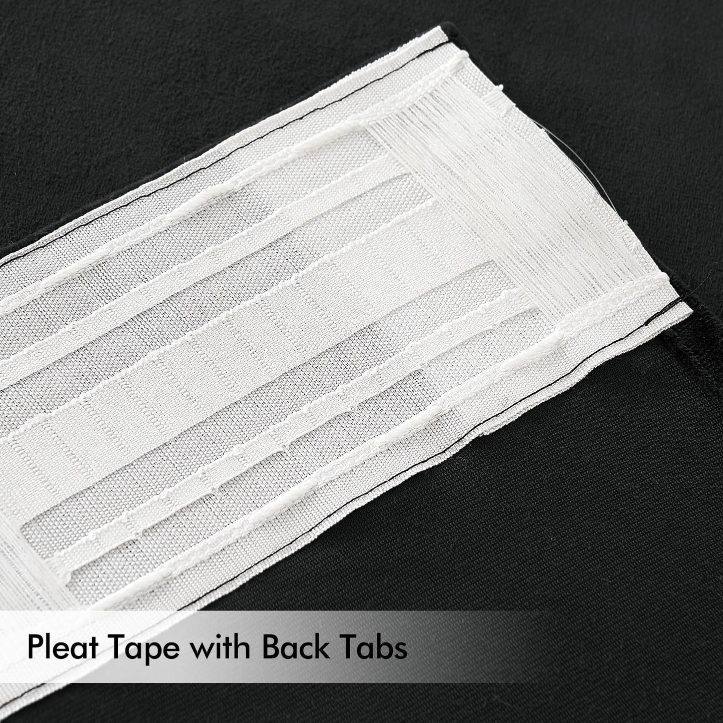 MIULEE Black Velvet Curtains 96 inches Long 2 Panels - Luxury Pinch Pleated Room Darkening Window Drapes for Bedroom Living Room Thermal Insulated Super Soft Blackout, Back Tab Rod Pocket