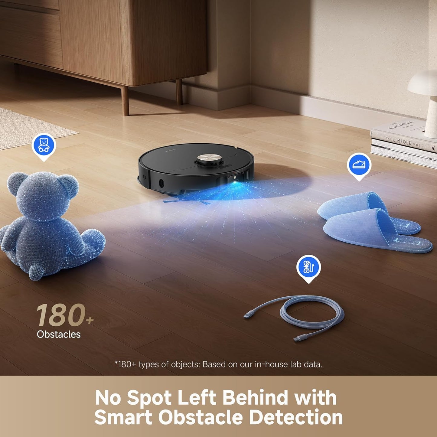 DREAME L50 Ultra Robot Vacuum and Mop Black with Auto-Empty and Mop Self-Cleaning, Precise Obstacle Avoidance, 19,500Pa Suction, HyperStream Detangling DuoBrush