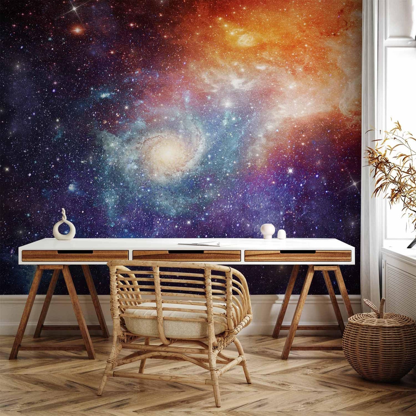 artgeist Wall Mural Cosmos Galaxy 173x124 in - Peel and Stick Self-Adhesive Wallpaper Removable Large Sticker Foil Wall Decor Print Picture Image Design f-C-0101-a-a
