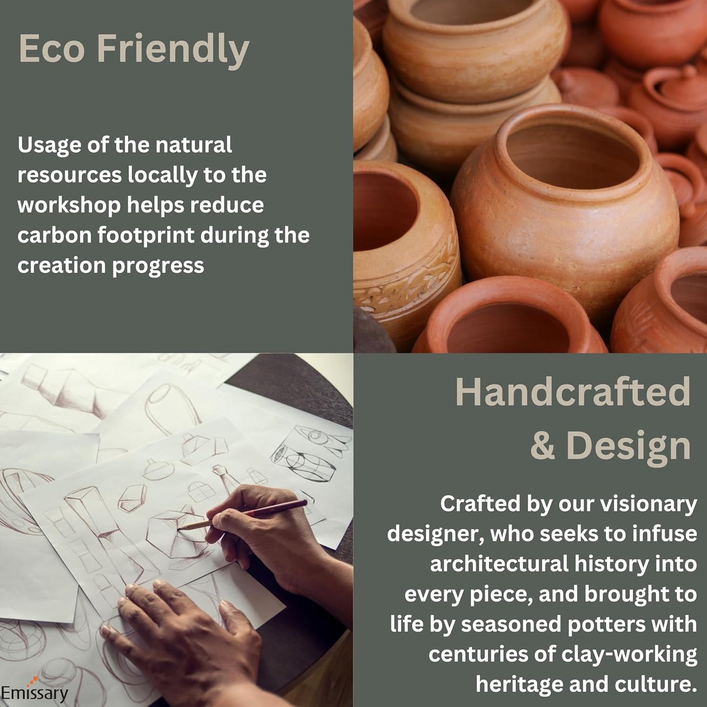 Emissary Home and Garden Bullet 11.5 in. Coastal Splash Ceramic Round Planter (11.5 in. L x 11.5 in. W x 14 in. H) with Drainage Hole