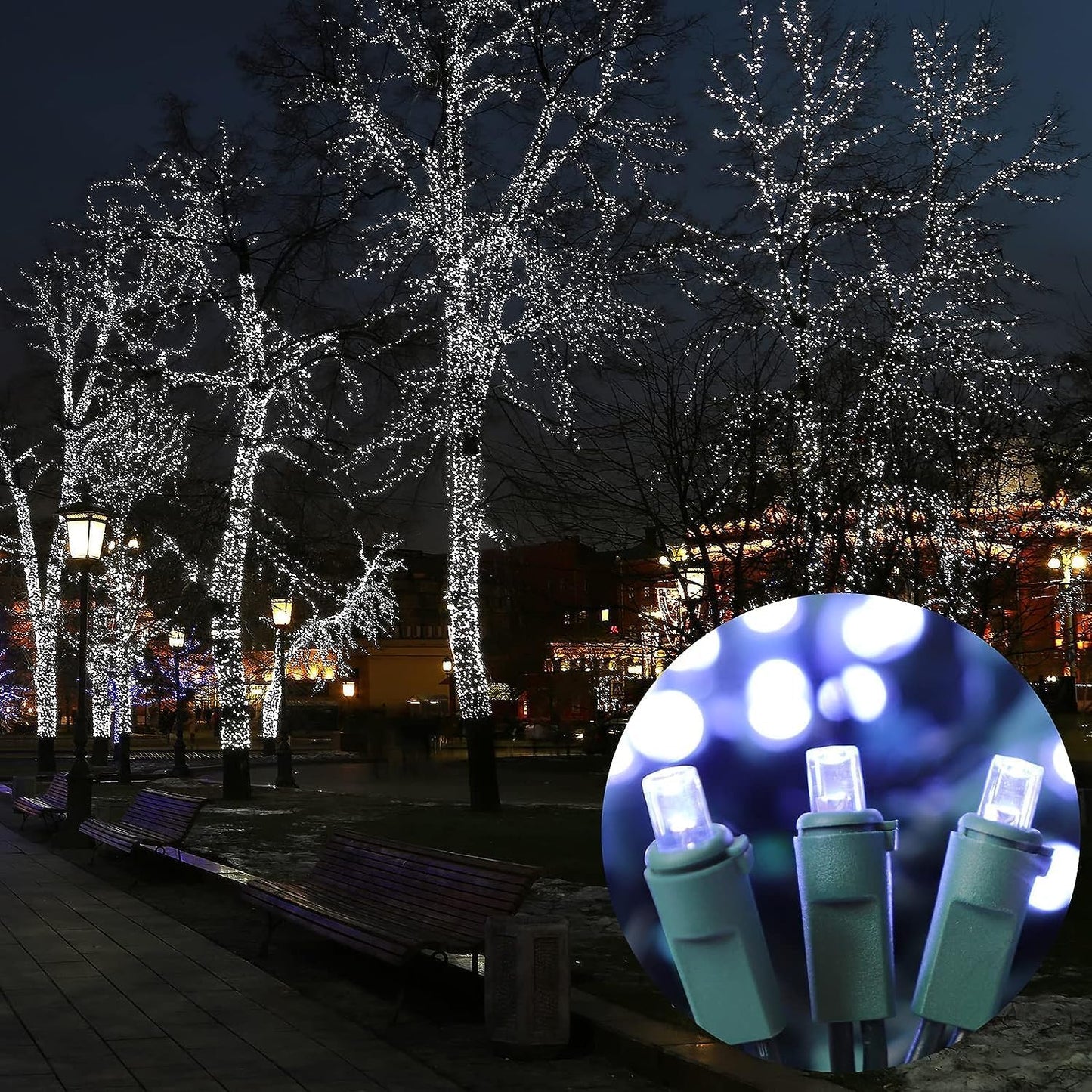 60 Count Cool White -String Lights - LED Christmas Lights, Mini led Lights for Indoor Outdoor Home Holiday Party Wedding Independence Day Decoration