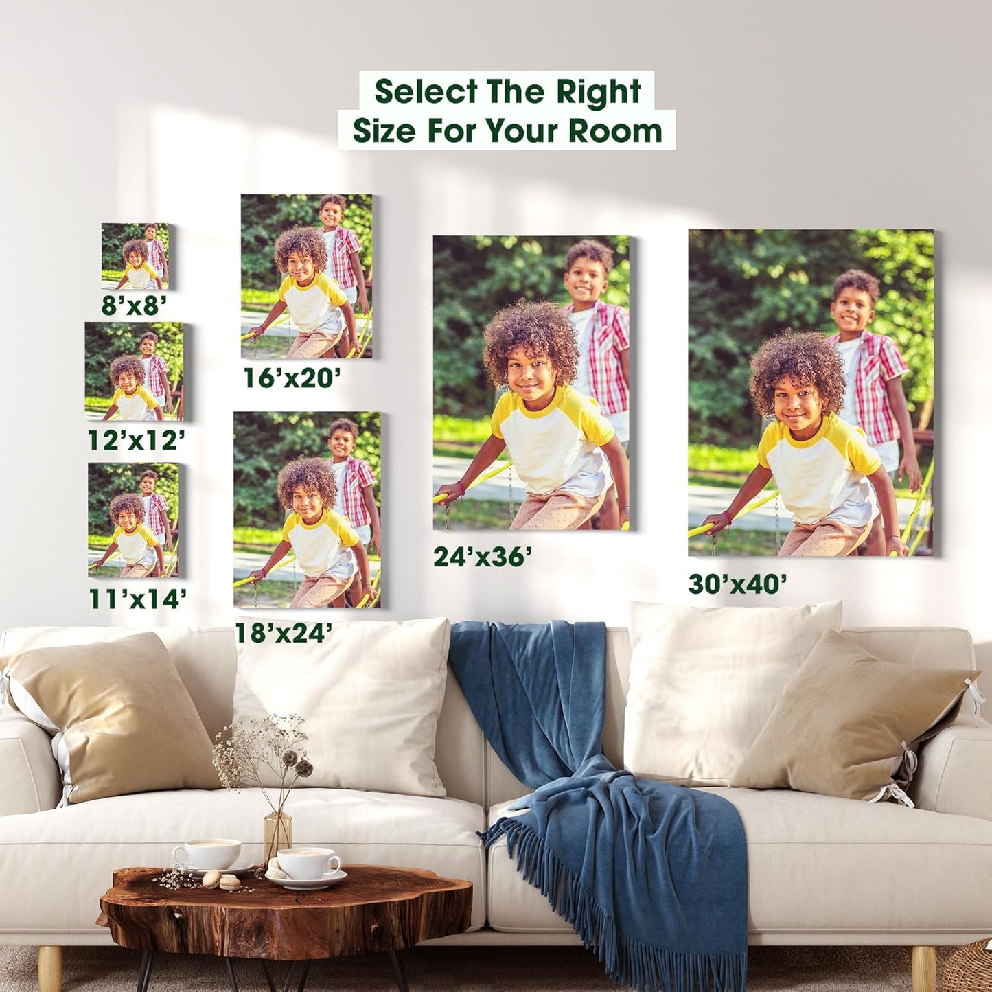 Custom Canvas Prints with Your Photos – Personalized Picture To Canvas Wall Art, Perfect for Home Decor, Gifts & Keepsakes, Ready to Hang (30" L x 40" W x .75”D, Brazillian Barnwood)
