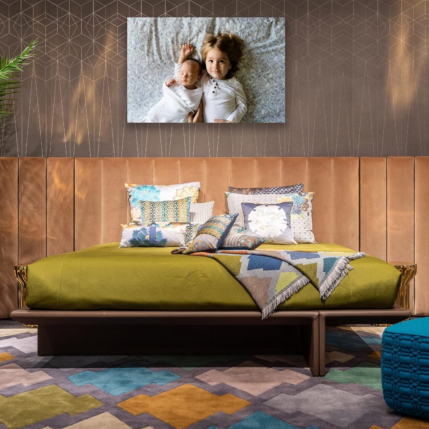 Custom Canvas Prints with Your Photos Customized Wall Art Framed Personalized Canvas Pictures for Pet/Family Gifts for Mom/Men/Women (12'' W x 16'' H)