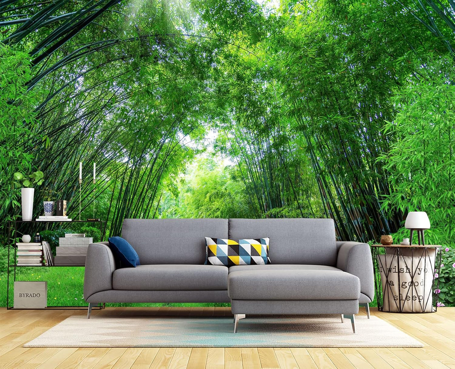 Green Bamboo Forest Wall Mural Wallpaper for Bedroom 103" x 69"