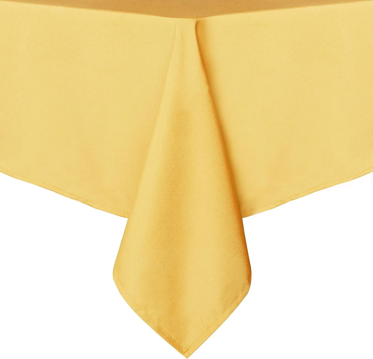 sancua Square Tablecloth - 70 x 70 Inch - Stain and Wrinkle Resistant Washable Polyester Table Cloth, Decorative Fabric Table Cover for Dining Tables, Buffet Parties and Camping, Yellow