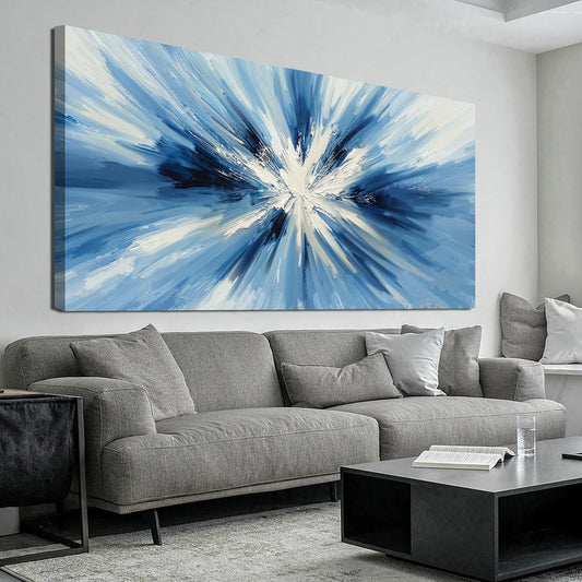 Abstract Canvas Wall Art Decor Wall Pictures for Living Room Abstract Canvas Art Wall Art Decor Blue White Wall Art Prints Modern Minimalist Wall Art Decorations Bedroom Home Aesthetic Decor 20"X40"