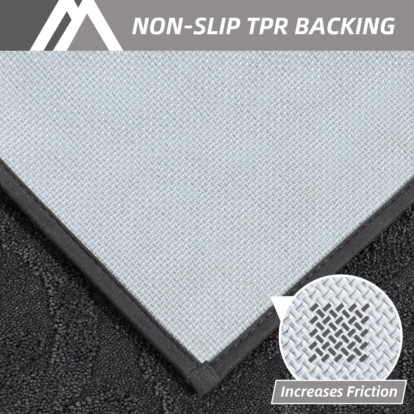 COSY HOMEER-Door-Mat-Non-Slip-Entryway-Rug 20”x32” Absorbent Welcome Mats Washable Dirt Trapper Door Mat Entrance Floor Mats for Front Back Doormats and Wet Shoes,Dark Grey