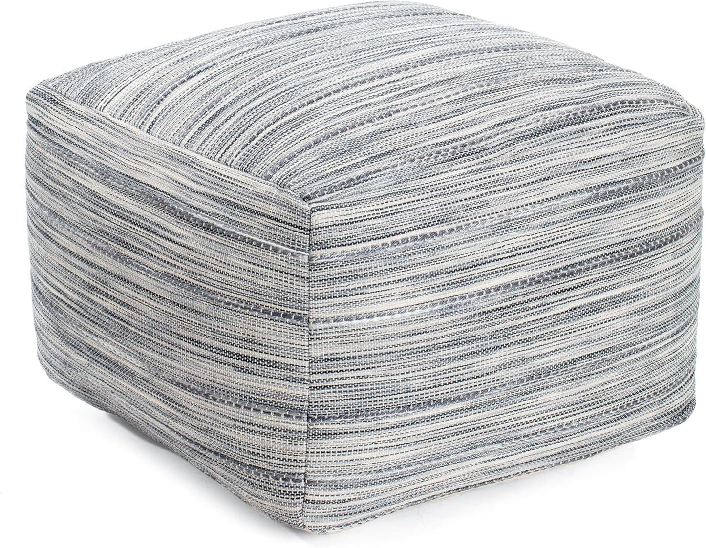 Anji Mountain 22"x22"x16" Handmade & Handcrafted Ottoman Pouf Comfortable Pouf Ottoman Foot Rest & Home Décor Accent for Living Room, Bedroom, Nursery, Kids Room, Patio