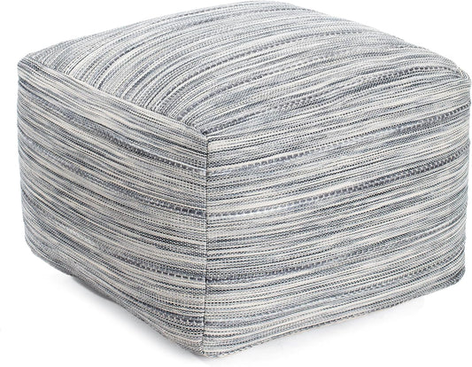 Anji Mountain 22"x22"x16" Handmade & Handcrafted Ottoman Pouf Comfortable Pouf Ottoman Foot Rest & Home Décor Accent for Living Room, Bedroom, Nursery, Kids Room, Patio