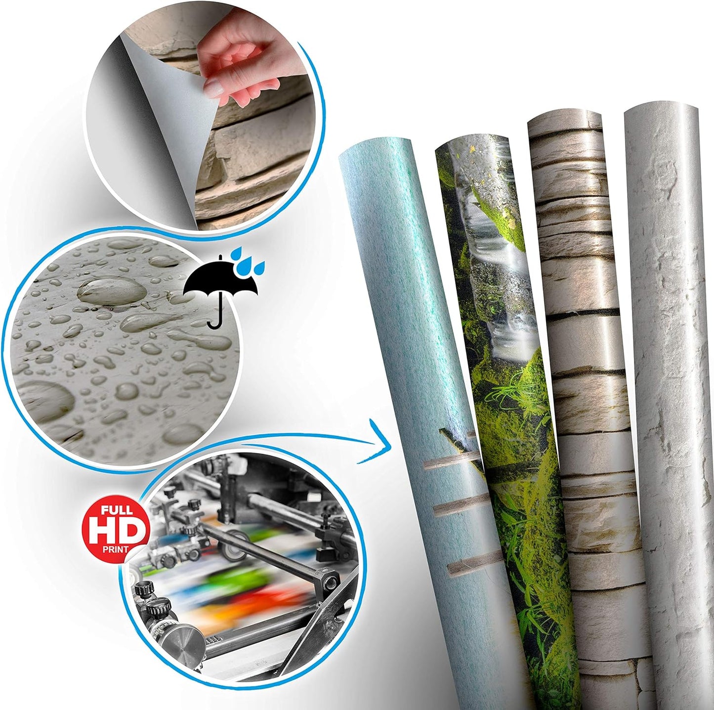 artgeist Wall Mural Leaves 116x83 in - XXL Peel and Stick Self-Adhesive Wallpaper Removable Large Sticker Foil Wall Decor Print Picture Design Nature Botanical Plants Palm Abstract b-C-0854-a-a