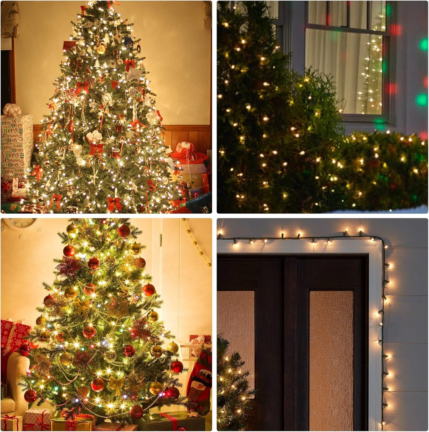 Dazzle Bright Warm White Christmas Mini String Lights, 20FT 100 Count Incandescent Waterproof Fairy Lights Plug in, Connectable Christmas Decorations for Indoor Outdoor Home Party Garden Yard