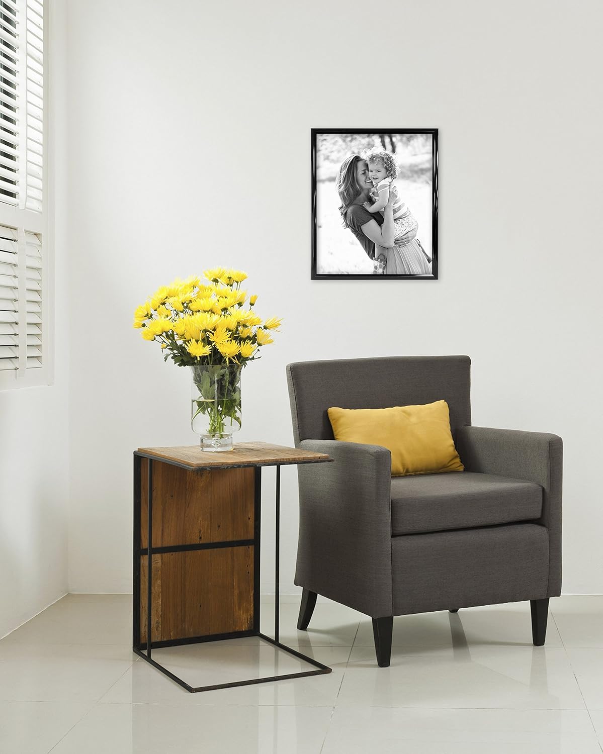 MCS Trendsetter 20x24 Poster Frame Black High-Gloss, Vertical & Horizontal Wall Hanging Large Picture Frame for Photos, Posters & Art Prints (1-Pack)