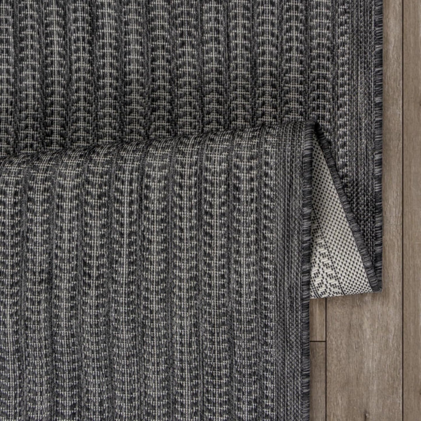 Adiva Rugs Outdoor Indoor Area Rug, Weather Resistant, Easy to Clean, Stain Resistant Floor Mat for Dining Room, Backyard, Deck, Patio (Pebble Weiss, 9' x 12')