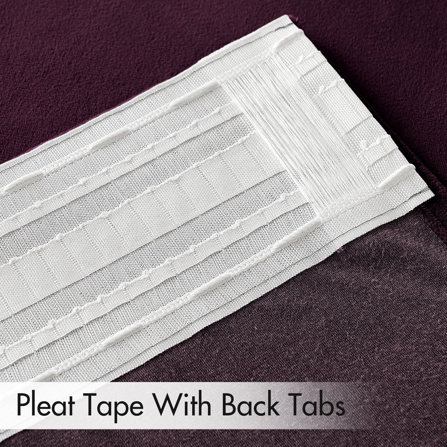 MIULEE Dark Purple Velvet Curtains 108 inches 2 Panels - Luxury Room Darkening Window Drapes for Bedroom Living Room Thermal Insulated Super Soft Blackout Extra Long, Back Tab Rod Pocket Pinch Pleated