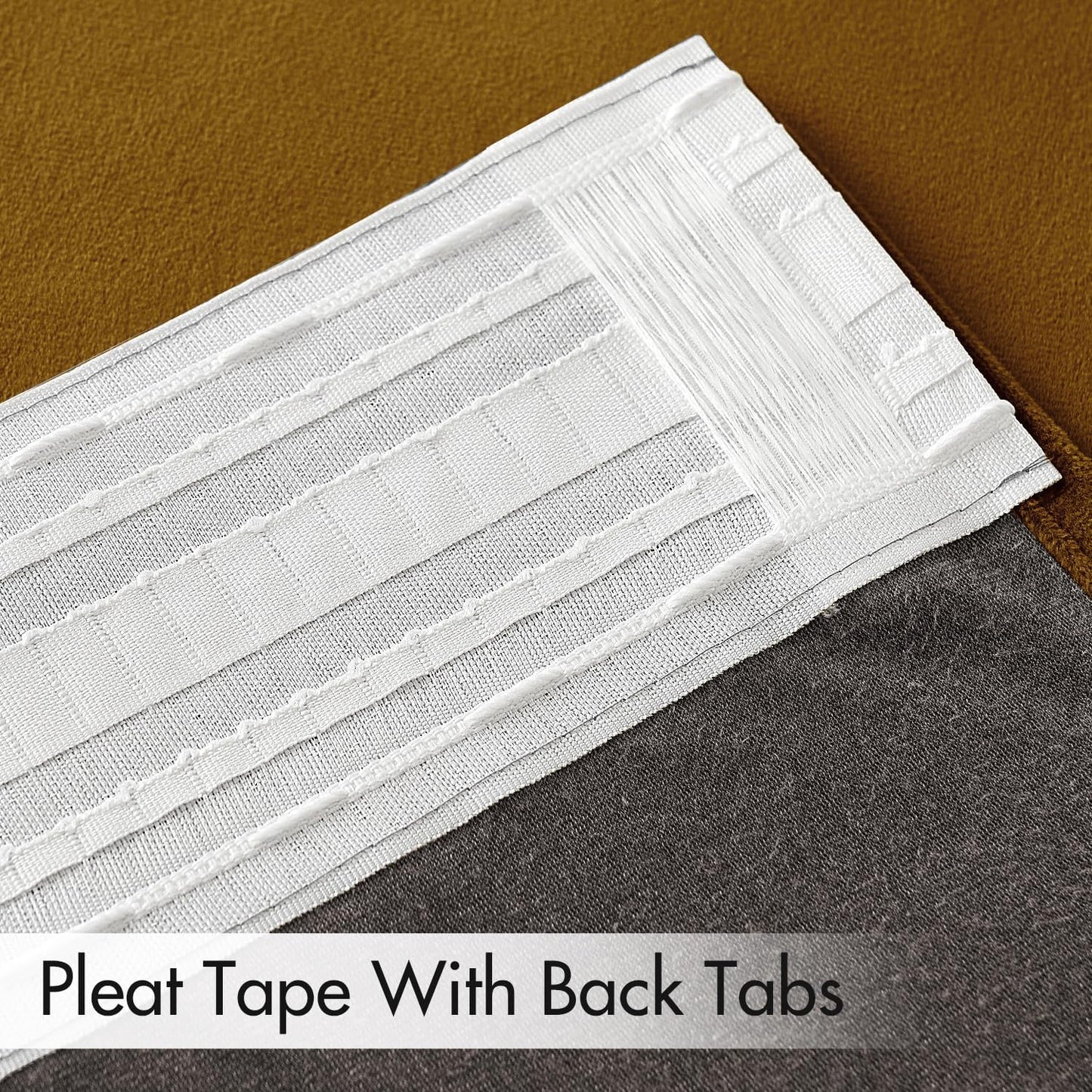 MIULEE Gold Velvet Curtains 108 inches 2 Panels - Luxury Room Darkening Window Drapes for Bedroom Living Room Thermal Insulated Super Soft Blackout Extra Long, Back Tab Rod Pocket Pinch Pleated