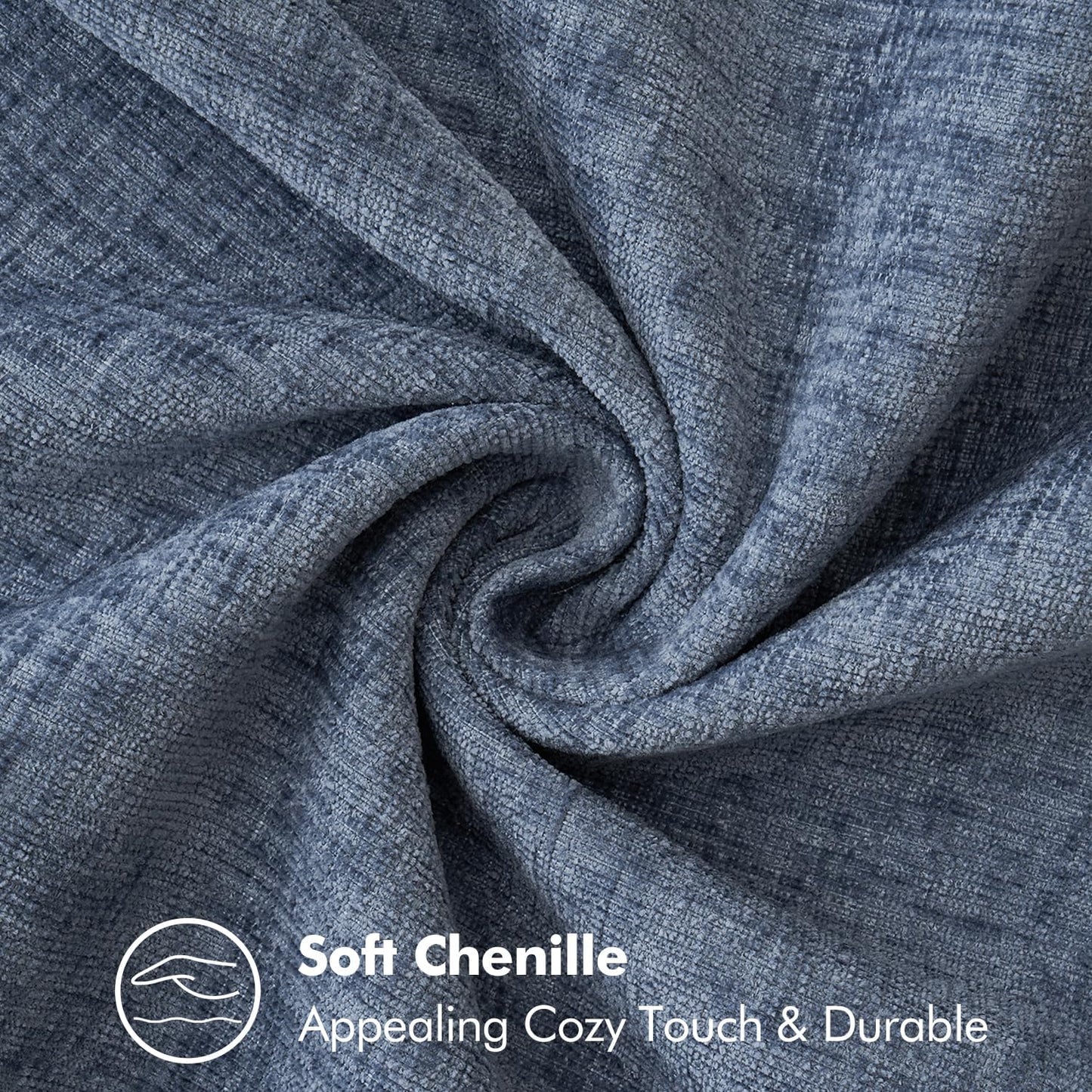 MIULEE Pack of 2 Couch Throw Pillow Covers 20x20 Inch Aqua Blue Farmhouse Decorative Pillow Covers with Stitched Edge Soft Polyester Solid Dyed Pillow Covers for Sofa Bed Living Room.