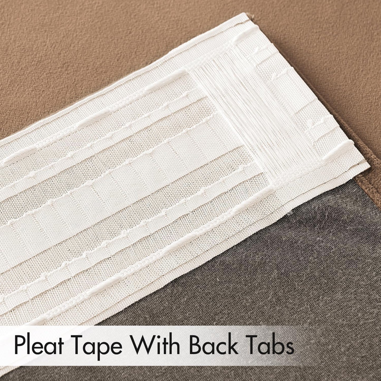 MIULEE Blush Beige Velvet Curtains 108 inches 2 Panels - Luxury Room Darkening Window Drapes for Bedroom Living Room Thermal Insulated Super Soft Blackout Extra Long, Back Tab Rod Pocket Pinch Pleated